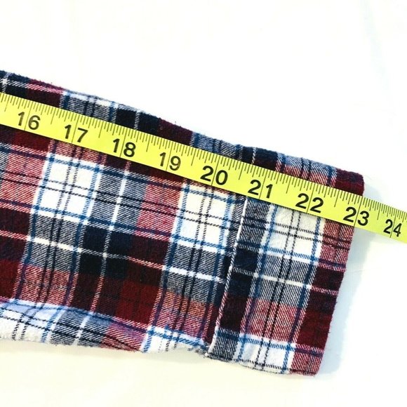 Blue Mountain Button Up Flannel Shirt Plaid Long Sleeve Mens Large L Pocket EUC - Picture 9 of 10